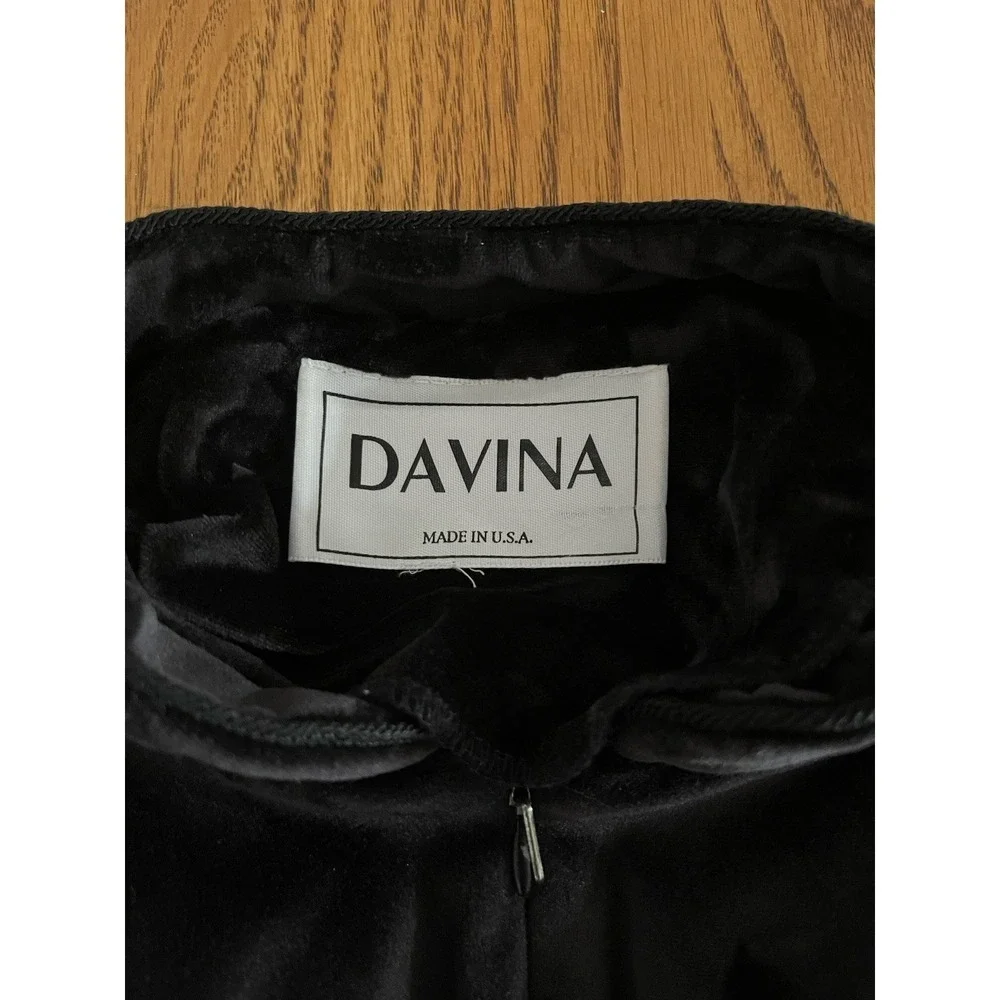 Rare Vintage Davina Black Velour Burnout Rose Floral  Pullover Housecoat Large